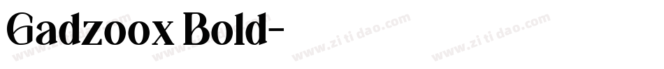 Gadzoox Bold字体转换